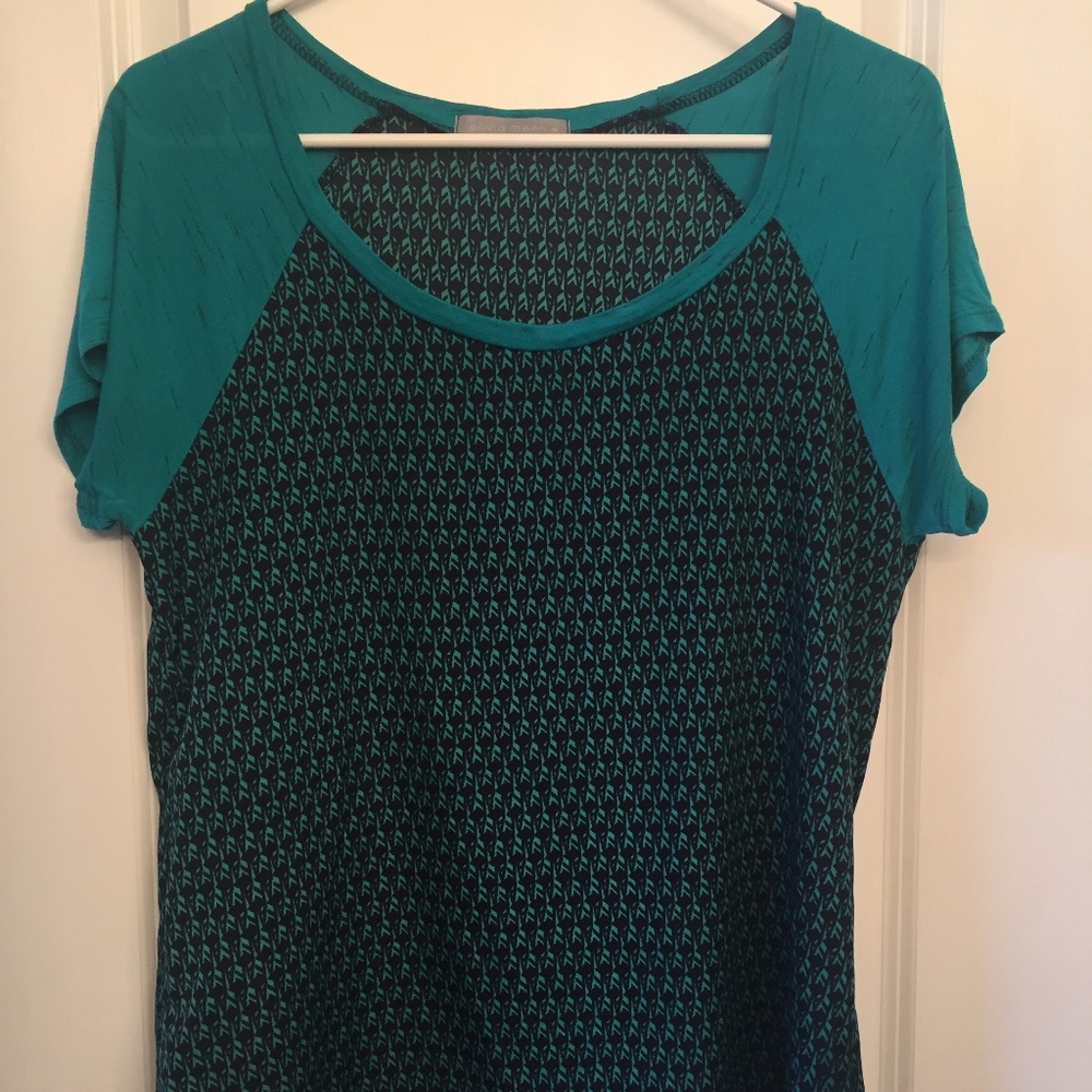 Olivia Moon Short Sleeve Top Size Small